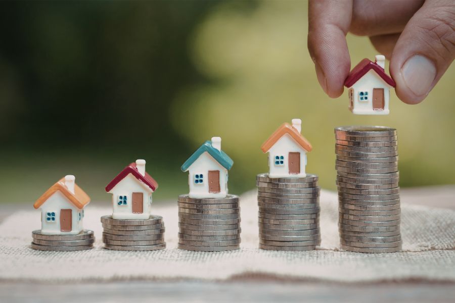 Image depicting rising rental prices on an upward trend